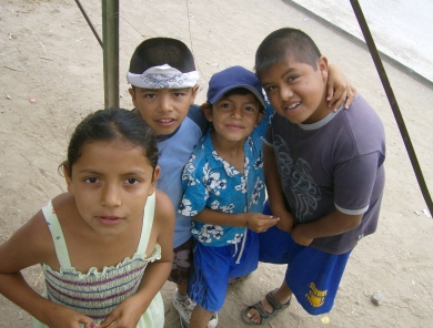 Amigos! These kids came and sat w/ me at (the nightly) soccer game.